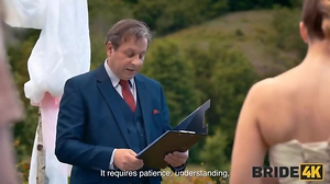 BRIDE4K.wrath Ash Ash Blonde Bride With Inborn Globes A Fury Boink On Her Naughty Wedding