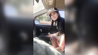Lesbian Gives Friend Handjob In Car Lesbian Gives Friend Handjob In Car