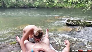Blonde Chick Fucked And Creampied By The River Blonde Chick Fucked And Creampied By The River