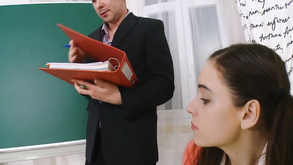 Petite Schoolgirl Teenager Rides Her Old Teacher