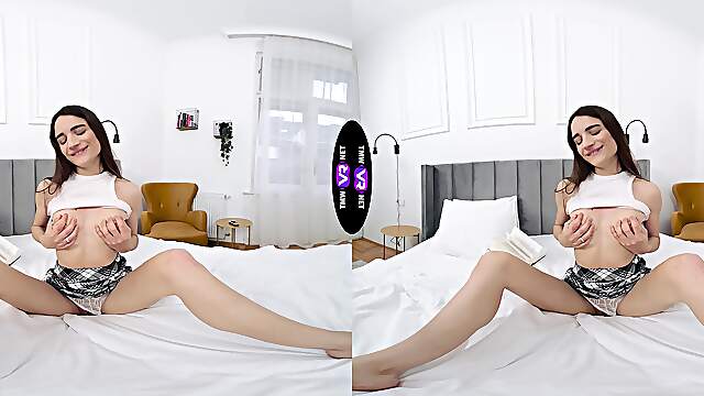 A Hot Solo Girl Plays With Her Pussy In A 180 Degree View A Hot Solo Girl Plays With Her Pussy In A 180 Degree View