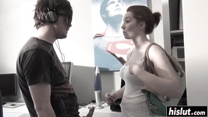 Candi Surprises Him With A Blowjobs Candi Surprises Him With A Blowjobs