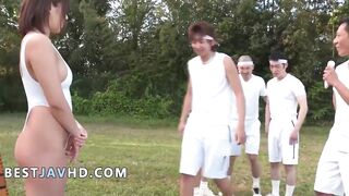 Awesome Japanese Milf, Sara Saijo, Is Seen Engaging In A Group Sex Session With Several Fellows In A Japanese Adult Video!