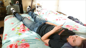 Gorgeous Teen Spied Masturbating To Phone Porn Gorgeous Teen Spied Masturbating To Phone Porn