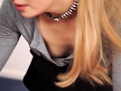 Blonde European Pamela Blond Jerking Off A Huge Dick