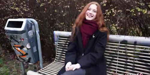 GERMAN SCOUT Real Redhead Ginger Teen Alice Seduce With Small Tits First Porn Casting