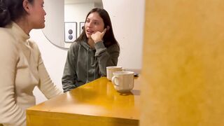 Lesbians Touch Themselves In Public And Then Fuck In A Public Bathroom. Lesbians Touch Themselves In Public And Then Fuck In A Public Bathroom.