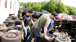 German Mother Get Screw Public With Two Teenie German Boys