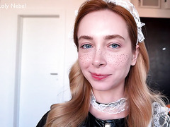 Sweet Russian Maid Wants To Cook A Delicious Dessert In The Form Of A Cream Pie For Her Master. Sweet Russian Maid Wants To Cook A Delicious Dessert In The Form Of A Cream Pie For Her Master.