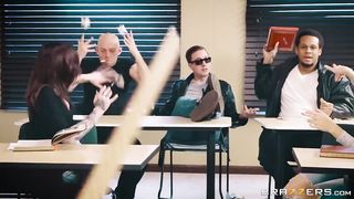 Brazzers Redheads Teacher MILF Do Amazing Blowjob In The Classroom