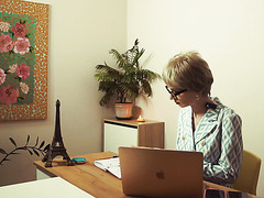 MILF Boss Wants Subordinate To Lick Her Shaved Pussy In The Office