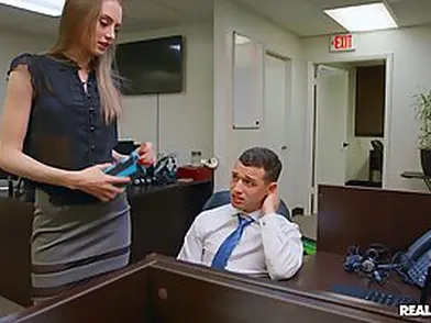 Smoking Scorching Office Doll Is Hammered On The Table