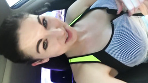 Masturbating In Car After Workout