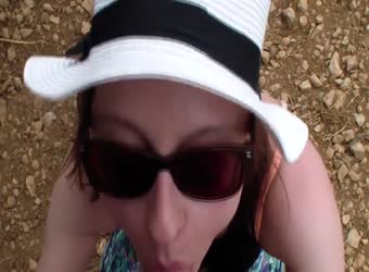 Outdoor Blowjob And Cum Swallowing