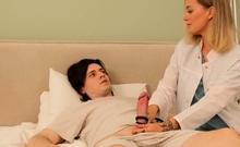 Hot Nurse Lets Patient Jism Inwards Her Taut Labia Hot Nurse Lets Patient Jism Inwards Her Taut Labia