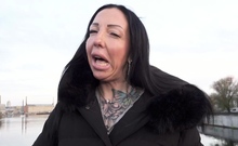 GERMAN SCOUT Inked German Cougar Sara Deluxe With Big Ass