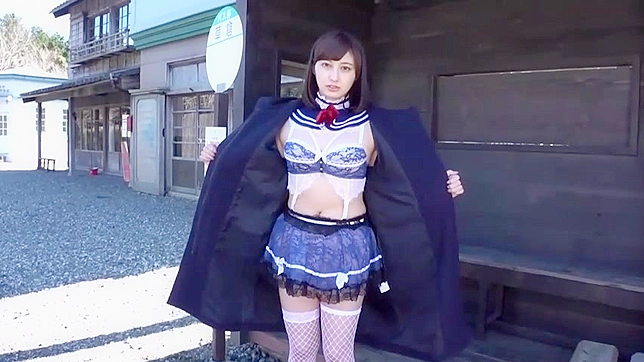 Raw Public Slamming Of Young Japanese Brunette, Dragged To Bar For Public Fucking And Degradation