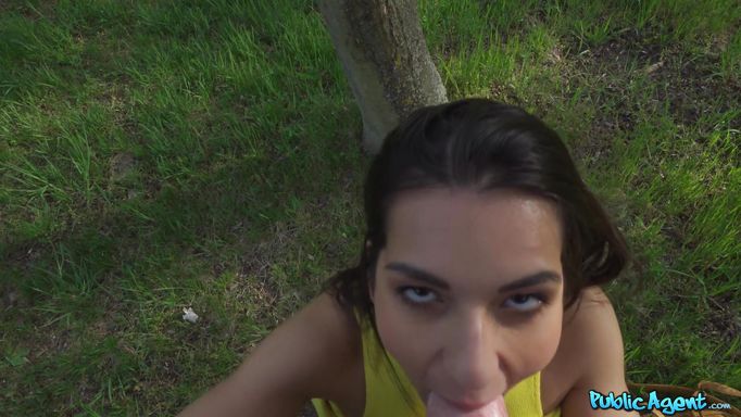 Hot Brunette In Yellow Dress Sucks Thick Cock Hot Brunette In Yellow Dress Sucks Thick Cock