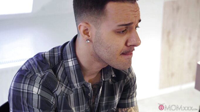 Horny Stepmom Is Banged In Study Room