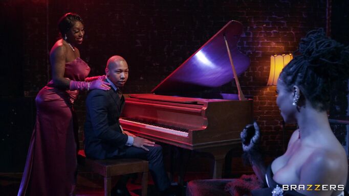 Attractive Piano Master Is Seduced By Two Ebony Babes Attractive Piano Master Is Seduced By Two Ebony Babes