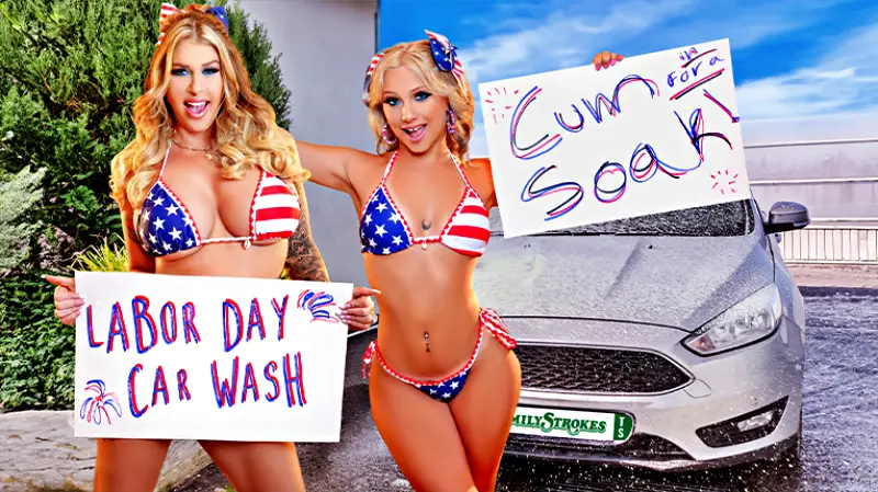 Car Wash Duo Shake Tits And Score Big Car Wash Duo Shake Tits And Score Big