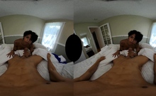 Huge Tit Black Slut Gives Interracial Blowjob On Amateur Pov