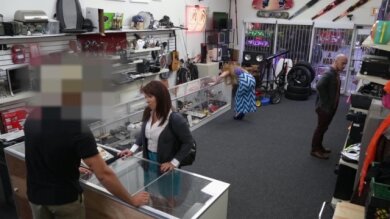 Desperate Milf Sells Her Husband’s Baseball Cards For Bail Money