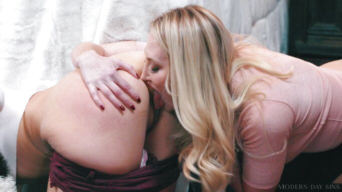 Two Woman Having Dominating Fun In The Bedroom