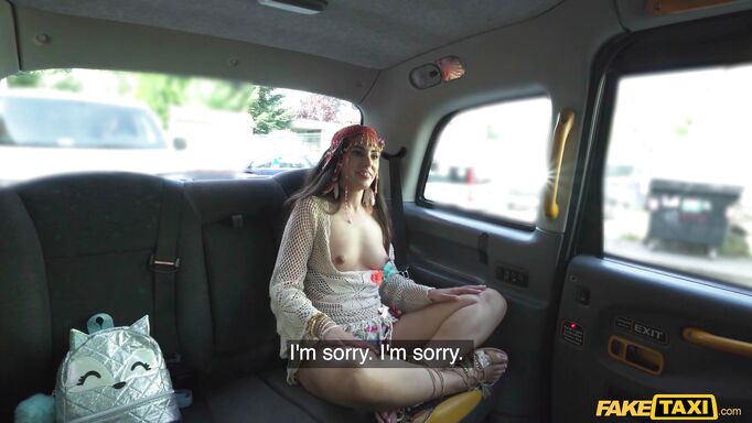 Hippy Chick Has Her Boobies Out In The Taxi Hippy Chick Has Her Boobies Out In The Taxi