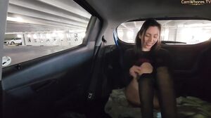 Nicole Niagara Risky Cum In Public Parking Garage CAUGHT By Security