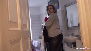 GERMAN SCOUT Big Natural Tits BBW Mature Kathy Deep Pickup For Casting Fuck