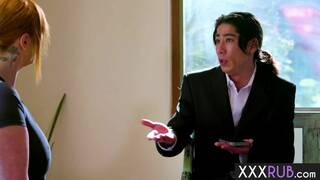 Redhead MILF Lauren Phillips Massaged The Best Client And Gave Him An Extra