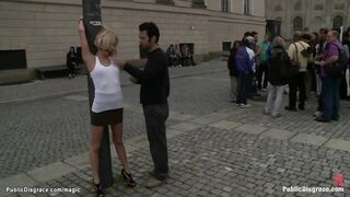 European Blond Coarse Screwed In Public (Paris Pink)