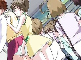 Anime Teen Touching Women In A Public Train Uncensored Hentai