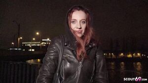 GERMAN SCOUT Skinny Freckled Redhead French Wife Luna Thurman Pickup For Casting Fuck