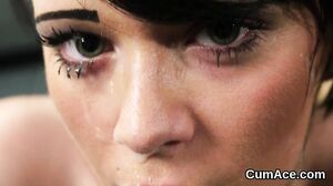 Feisty Doll Gets Cumshot On Her Face Eating All The Lov Feisty Doll Gets Cumshot On Her Face Eating All The Lov