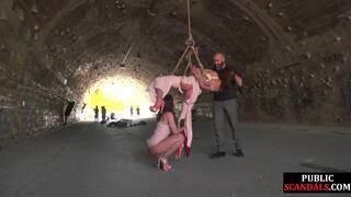 Public Slut In Bondage Fucked Outdoor At Public Place Public Slut In Bondage Fucked Outdoor At Public Place