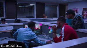 Sexy Blonde In A Red Dress Is Double Teamed In The Office Sexy Blonde In A Red Dress Is Double Teamed In The Office