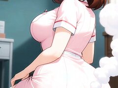 (Ai) Anime Nurse Farts On Tiny Man