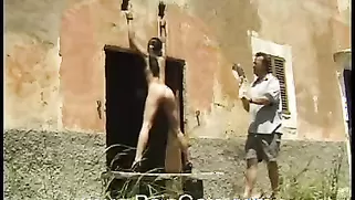 Really Painful Outdoor Spanking For A Passionate Chained Doll