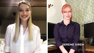 Having Video Meeting Kinky Kenna James Enjoys Sensual Masturbation