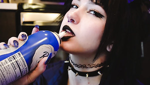 Goth Baddie Enjoys His Dick And Her Pussy With A Bit Of Whipped Cream Goth Baddie Enjoys His Dick And Her Pussy With A Bit Of Whipped Cream