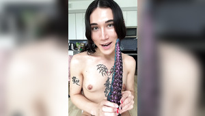 Cute Asian Tranny Inserts A Really Huge Dildo Inside Her Asshole Cute Asian Tranny Inserts A Really Huge Dildo Inside Her Asshole