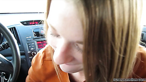 Pretty Girl With Dirty Mind Gemma Minx Gives Head In Car