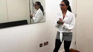 Curvy Girl Lets Her Boss Creampie Her In His Office