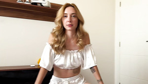 My Charming Slim Blonde Step Sis & I Shoot Our 1 St Porn Video To Make Money & Pay The Rent