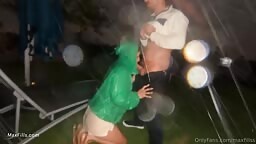 Hailey Rose Hurricane Fuck Public In The Rain