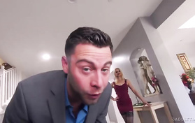 Hubby Films His Busty Blonde Wife Having Sex With A Handsome Stud