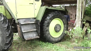 German Granny Blows Long Hard Dick Outdoor