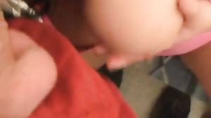 Young BBW Slut Do Closeup Deep Blowjob In POV Style